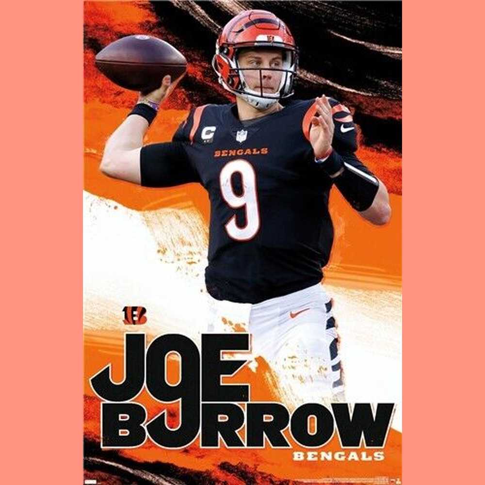Joe Burrow Cincinnati Bengals Feature Series Licensed Poster 22.375" x 34" New! Sports Mem, Cards & Fan Shop:Vintage Sports Memorabilia:Posters Style Your Walls